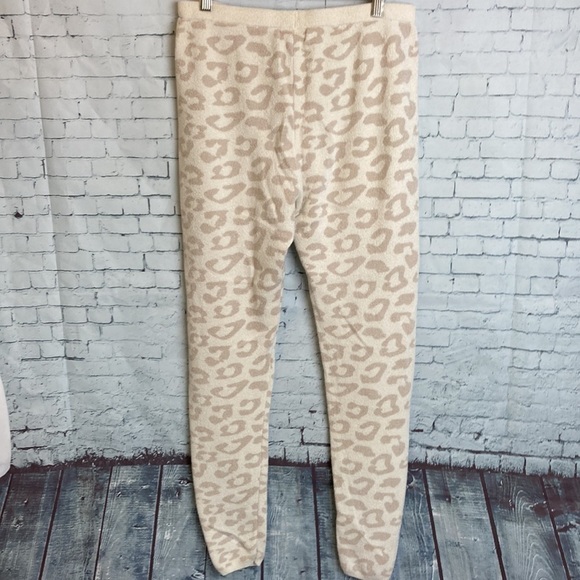 Barefoot Dreams Leggings CozyChic Ultra Lite Leopard Cream-Stone Loungewear Cozy - Picture 11 of 15